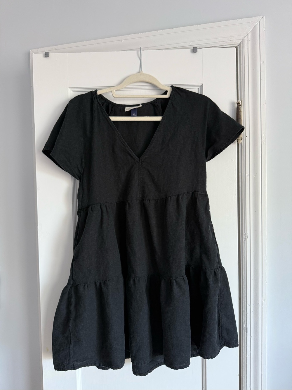 Universal Thread Black Tiered V-Neck Mini Dress